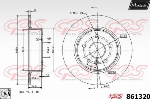 Maxtech 861320.0080 - Əyləc Diski furqanavto.az