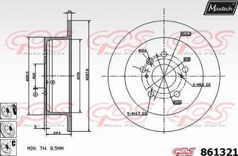 Maxtech 861321.6880 - Əyləc Diski furqanavto.az