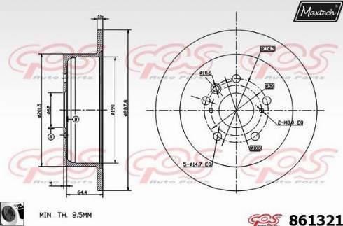 Maxtech 861321.0060 - Əyləc Diski furqanavto.az