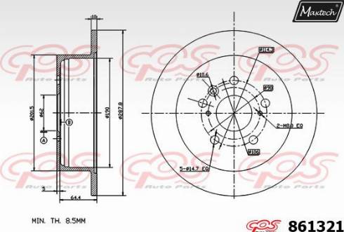 Maxtech 861321.0000 - Əyləc Diski furqanavto.az