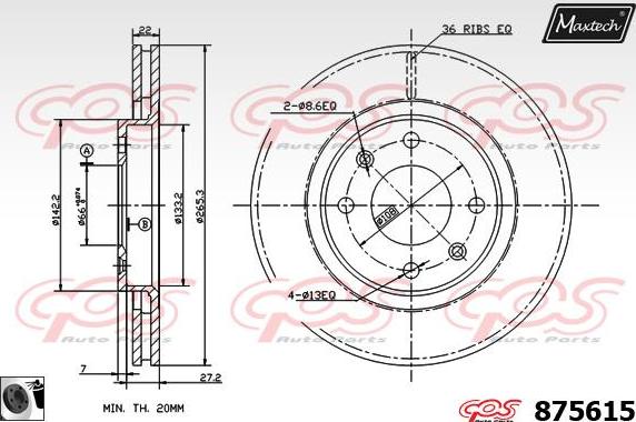 Maxtech 861321 - Əyləc Diski furqanavto.az