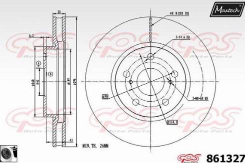 Maxtech 861327.0060 - Əyləc Diski furqanavto.az