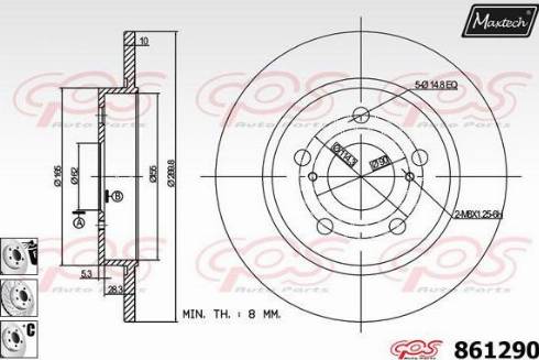 Maxtech 861290.6880 - Əyləc Diski furqanavto.az