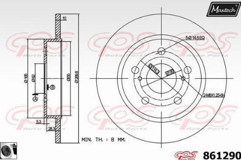 Maxtech 861290.0060 - Əyləc Diski furqanavto.az