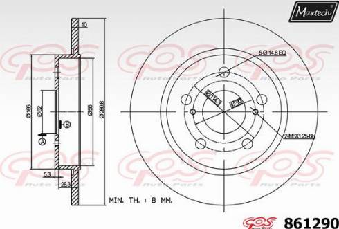 Maxtech 861290.0000 - Əyləc Diski furqanavto.az