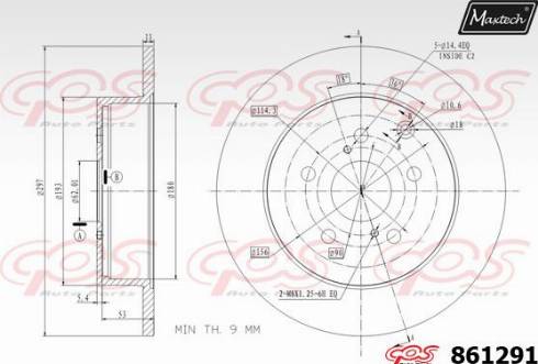 Maxtech 861291.0000 - Əyləc Diski furqanavto.az