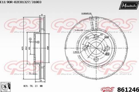 Maxtech 861246.0080 - Əyləc Diski furqanavto.az