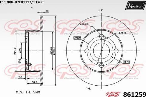 Maxtech 861259.0000 - Əyləc Diski furqanavto.az