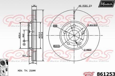 Maxtech 861253.6060 - Əyləc Diski furqanavto.az