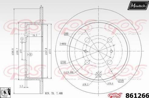 Maxtech 861266.0080 - Əyləc Diski furqanavto.az