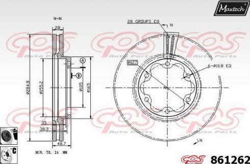 Maxtech 861262.6060 - Əyləc Diski furqanavto.az