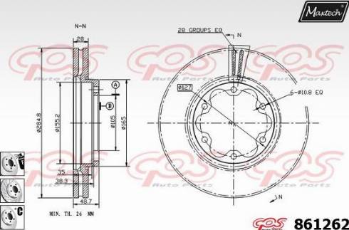 Maxtech 861262.6980 - Əyləc Diski furqanavto.az