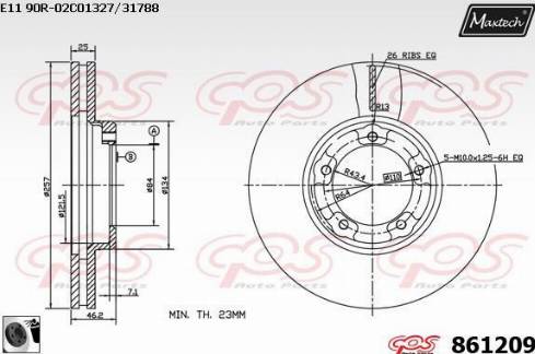 Maxtech 861209.0060 - Əyləc Diski furqanavto.az