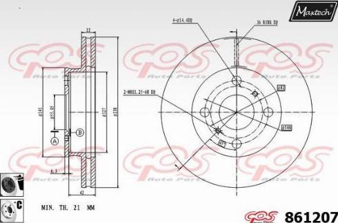 Maxtech 861207.6060 - Əyləc Diski furqanavto.az