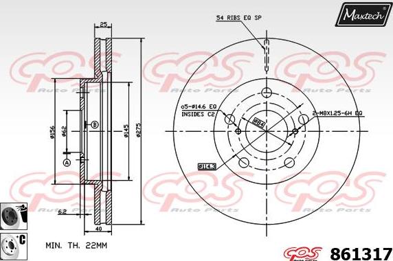 Maxtech 861207 - Əyləc Diski furqanavto.az