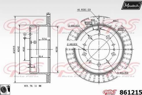 Maxtech 861215.0060 - Əyləc Diski furqanavto.az