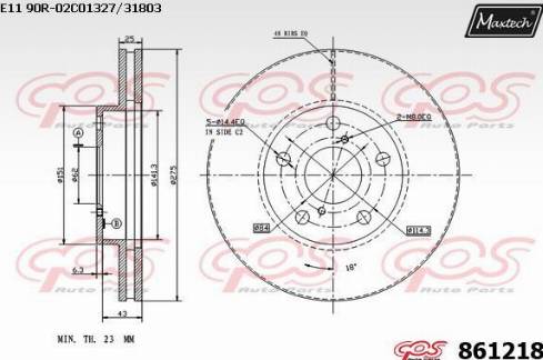 Maxtech 861218.0000 - Əyləc Diski furqanavto.az