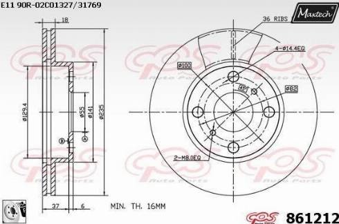 Maxtech 861212.0080 - Əyləc Diski furqanavto.az