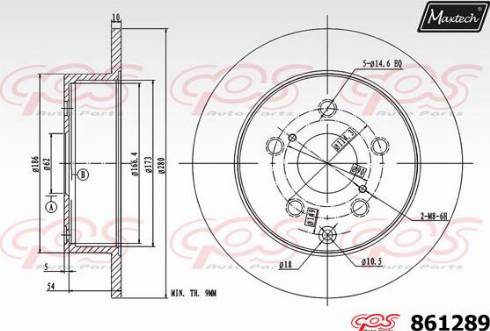 Maxtech 861289.0000 - Əyləc Diski furqanavto.az