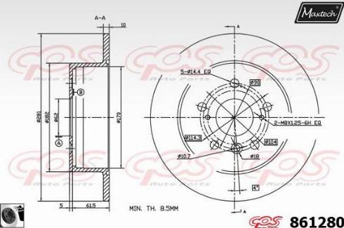 Maxtech 861280.0060 - Əyləc Diski furqanavto.az