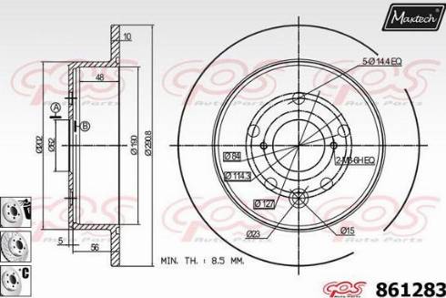 Maxtech 861283.6880 - Əyləc Diski furqanavto.az