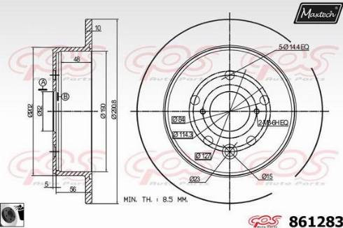 Maxtech 861283.0060 - Əyləc Diski furqanavto.az