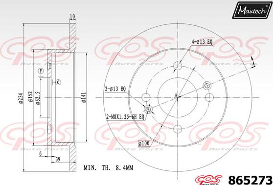 Maxtech 861236 - Əyləc Diski furqanavto.az