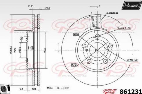 Maxtech 861231.0060 - Əyləc Diski furqanavto.az