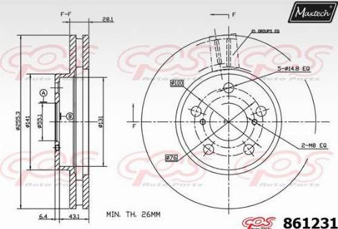 Maxtech 861231.0000 - Əyləc Diski furqanavto.az