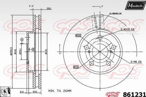 Maxtech 861231.0080 - Əyləc Diski furqanavto.az