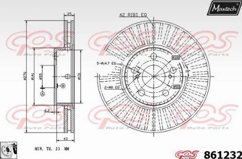 Maxtech 861232.0080 - Əyləc Diski furqanavto.az