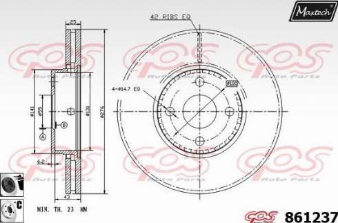 Maxtech 861237.6060 - Əyləc Diski furqanavto.az