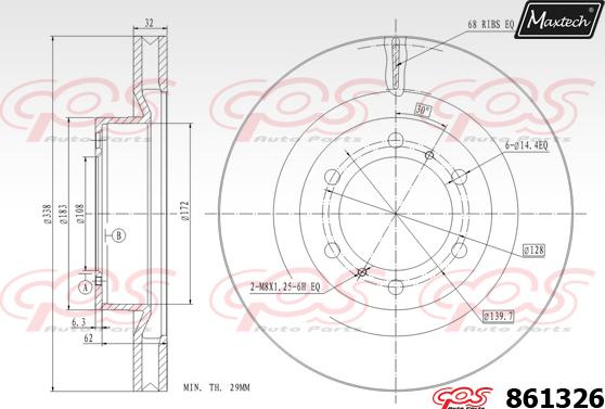 Maxtech 861237 - Əyləc Diski furqanavto.az