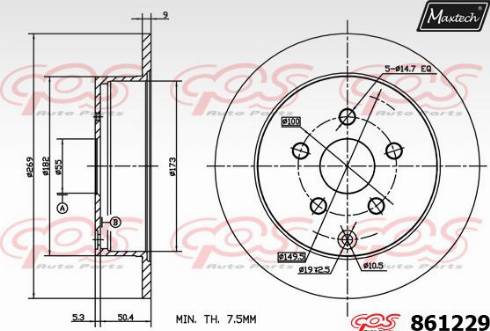 Maxtech 861229.0000 - Əyləc Diski furqanavto.az