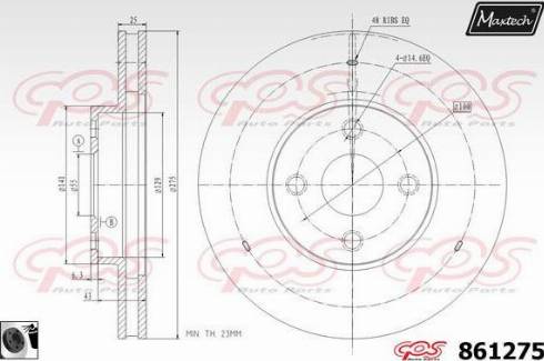 Maxtech 861275.0060 - Əyləc Diski furqanavto.az