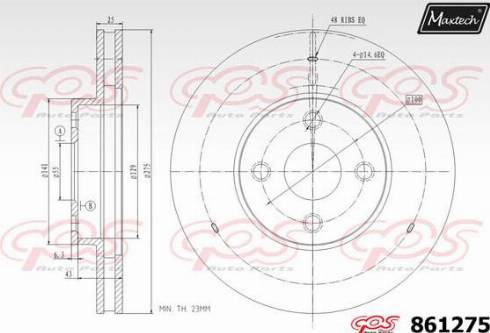 Maxtech 861275.0000 - Əyləc Diski furqanavto.az