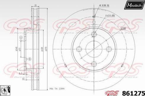 Maxtech 861275.0080 - Əyləc Diski furqanavto.az