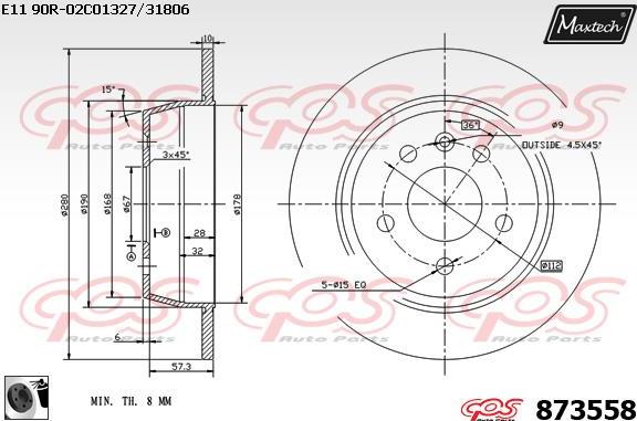 Maxtech 861275 - Əyləc Diski furqanavto.az