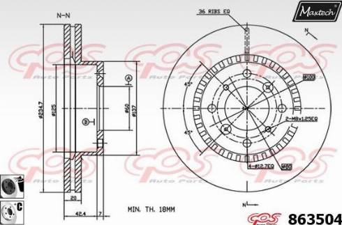 Maxtech 863504.6060 - Əyləc Diski furqanavto.az