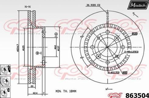 Maxtech 863504.6980 - Əyləc Diski furqanavto.az