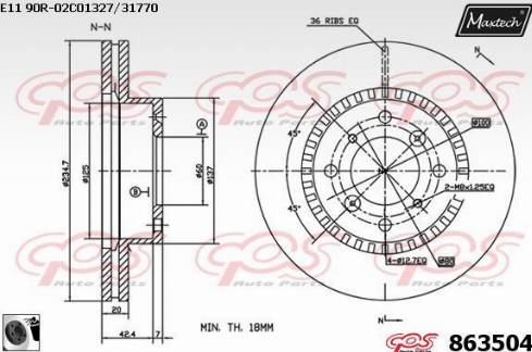 Maxtech 863504.0060 - Əyləc Diski furqanavto.az