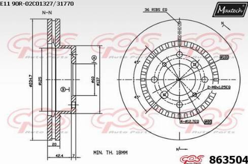 Maxtech 863504.0000 - Əyləc Diski furqanavto.az