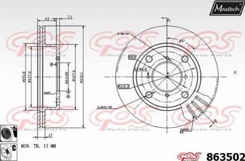 Maxtech 863502.6060 - Əyləc Diski furqanavto.az