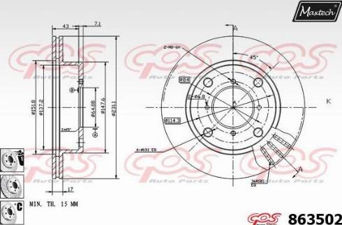 Maxtech 863502.6980 - Əyləc Diski furqanavto.az