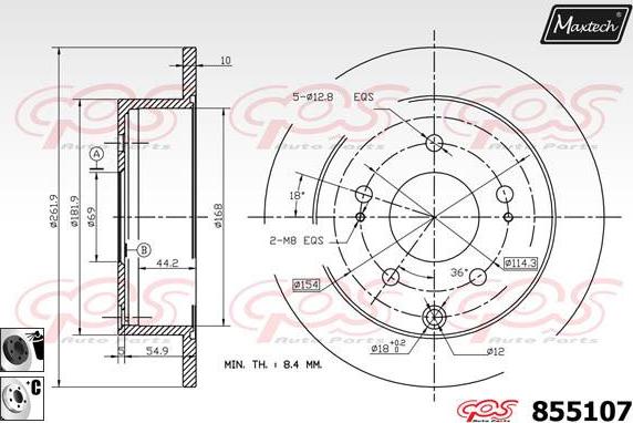 Maxtech 863502 - Əyləc Diski furqanavto.az