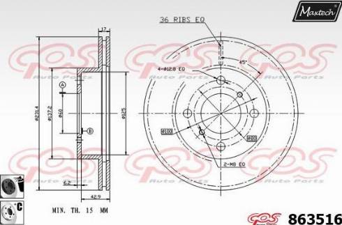 Maxtech 863516.6060 - Əyləc Diski furqanavto.az