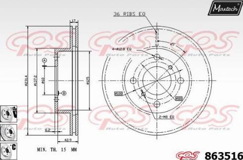 Maxtech 863516.6880 - Əyləc Diski furqanavto.az