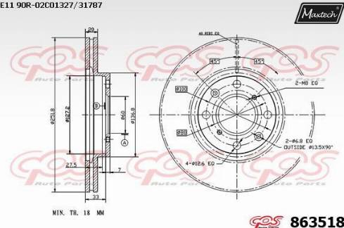 Maxtech 863518.0000 - Əyləc Diski furqanavto.az