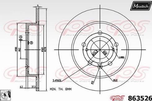 Maxtech 863526.0080 - Əyləc Diski furqanavto.az