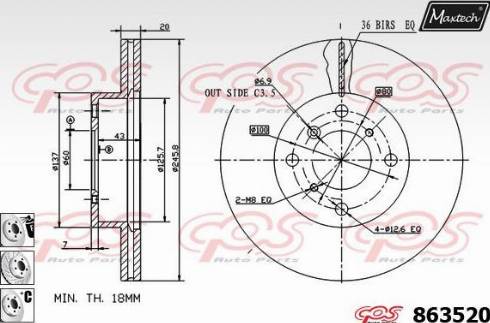 Maxtech 863520.6980 - Əyləc Diski furqanavto.az